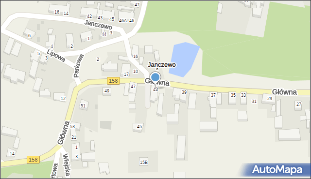 Janczewo, Główna, 43, mapa Janczewo