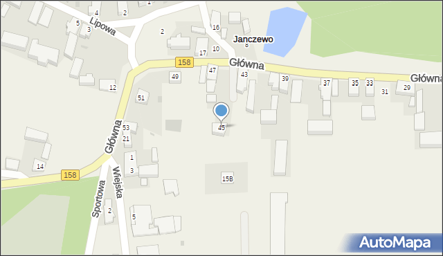 Janczewo, Główna, 45, mapa Janczewo