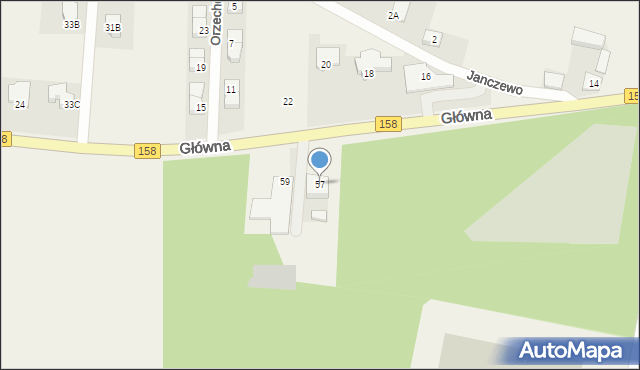 Janczewo, Główna, 57, mapa Janczewo