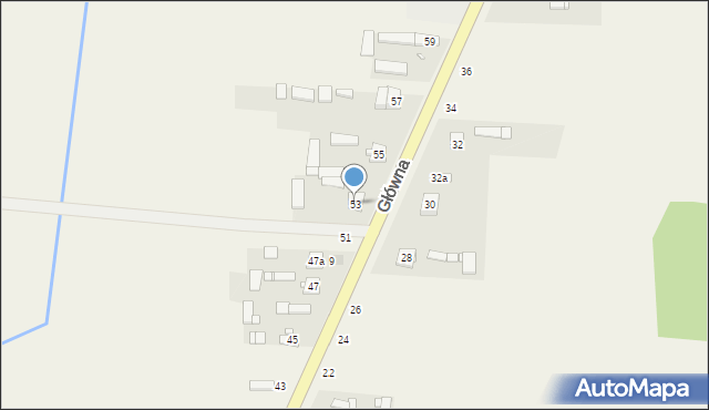 Janików, Główna, 53, mapa Janików