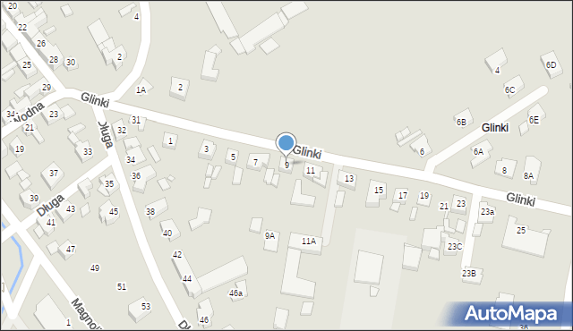 Jarocin, Glinki, 9, mapa Jarocin