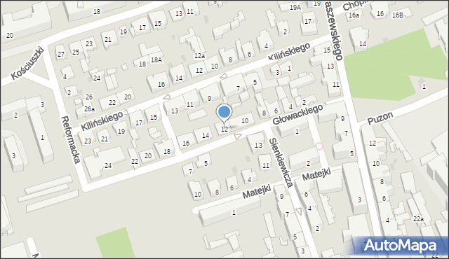 Jarosław, Głowackiego Wojciecha, 12, mapa Jarosławia