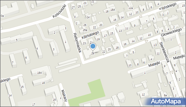 Jarosław, Głowackiego Wojciecha, 24, mapa Jarosławia