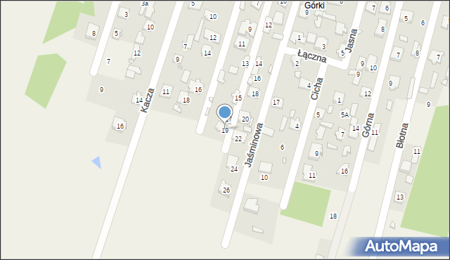 Jasienica, Główna, 19, mapa Jasienica