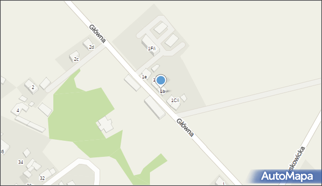 Jasiona, Główna, 1d, mapa Jasiona