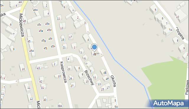 Jawor, Głucha, 4B, mapa Jawor