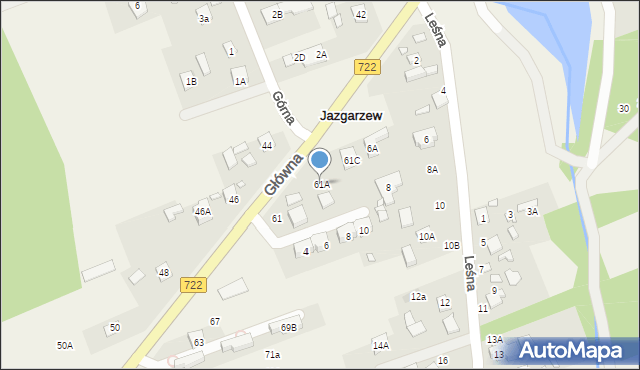 Jazgarzew, Główna, 61A, mapa Jazgarzew
