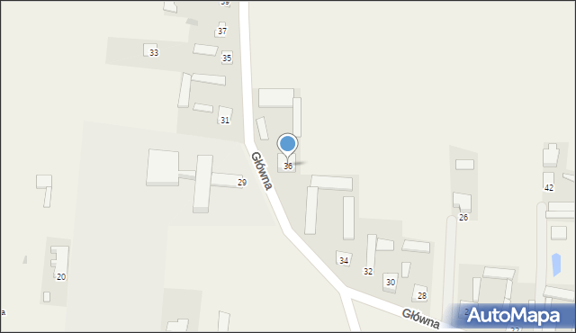 Jedlanka, Główna, 36, mapa Jedlanka