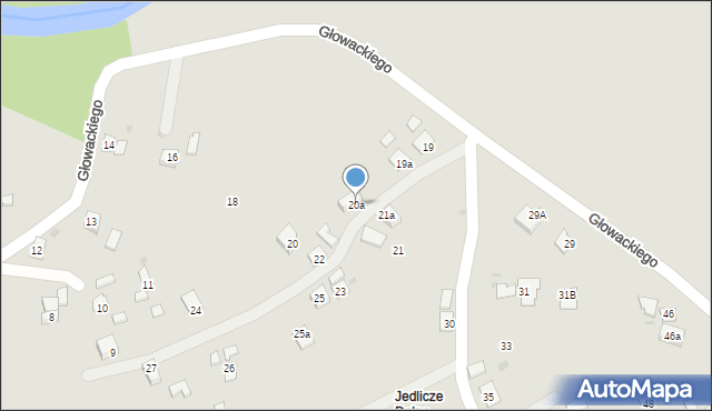 Jedlicze, Głowackiego Bartosza, 20a, mapa Jedlicze