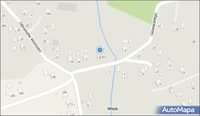 Jedlicze, Głowackiego Bartosza, 3, mapa Jedlicze