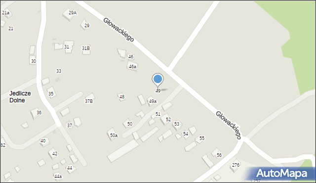 Jedlicze, Głowackiego Bartosza, 49, mapa Jedlicze