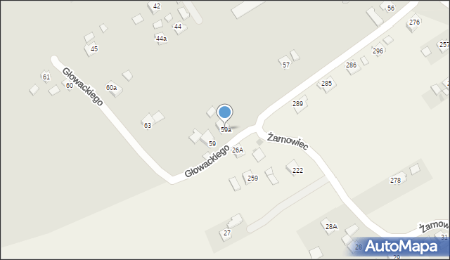 Jedlicze, Głowackiego Bartosza, 59a, mapa Jedlicze