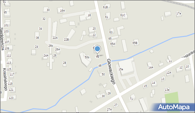 Jędrzejów, Głowackiego Bartosza, 46, mapa Jędrzejów