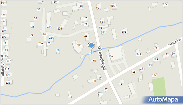 Jędrzejów, Głowackiego Bartosza, 48, mapa Jędrzejów