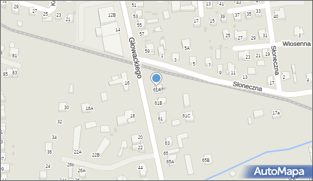 Jędrzejów, Głowackiego Bartosza, 61A, mapa Jędrzejów