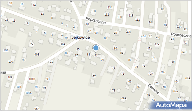 Jejkowice, Główna, 81, mapa Jejkowice