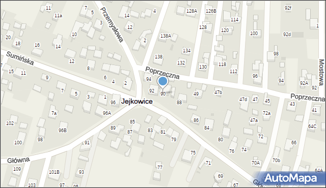 Jejkowice, Główna, 90, mapa Jejkowice