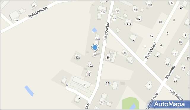 Jerzmanowa, Głogowska, 30, mapa Jerzmanowa
