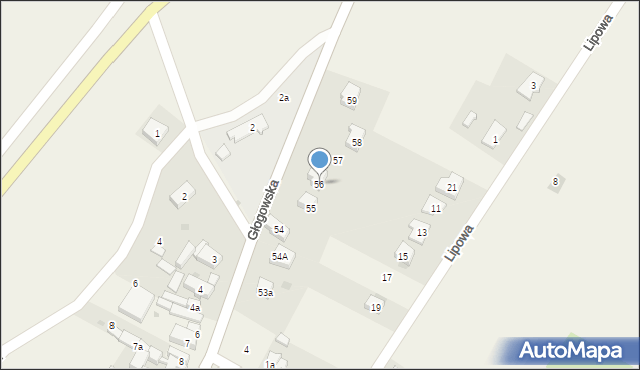 Jerzmanowa, Głogowska, 56, mapa Jerzmanowa