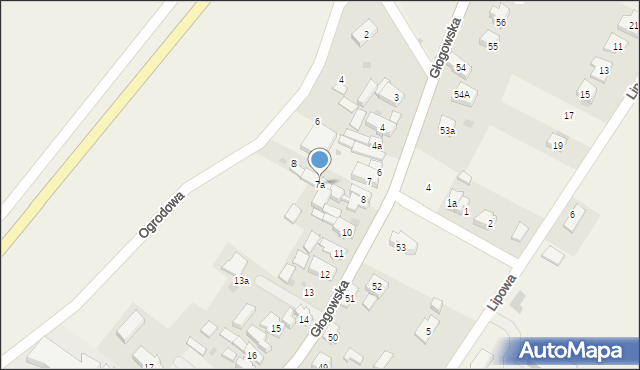 Jerzmanowa, Głogowska, 7a, mapa Jerzmanowa