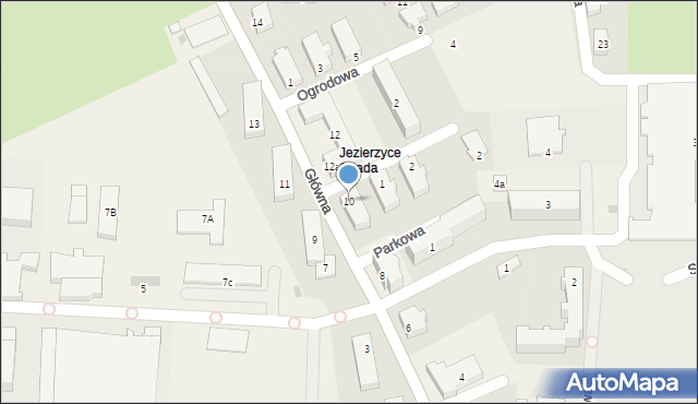 Jezierzyce, Główna, 10, mapa Jezierzyce