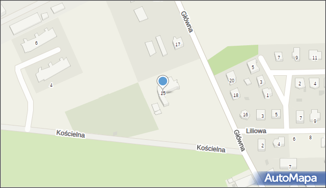 Jezierzyce, Główna, 15, mapa Jezierzyce