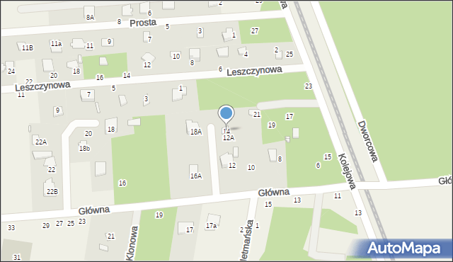 Jeziórko, Główna, 14, mapa Jeziórko