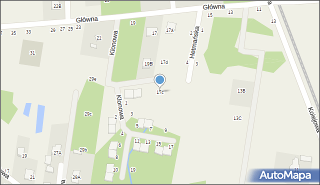 Jeziórko, Główna, 17c, mapa Jeziórko
