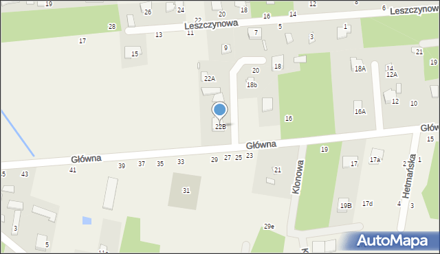 Jeziórko, Główna, 22B, mapa Jeziórko