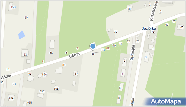 Jeziórko, Główna, 85, mapa Jeziórko