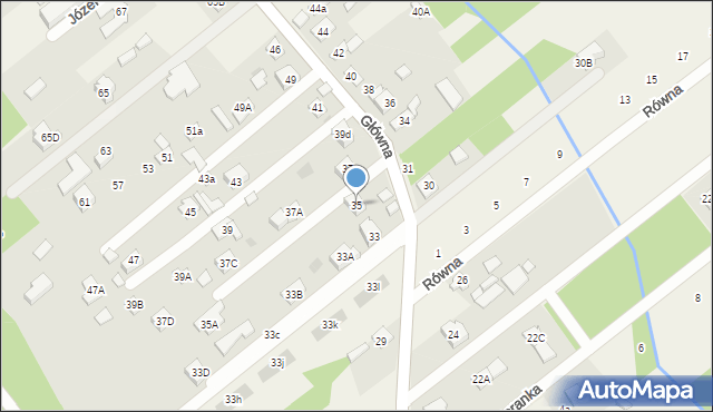 Józefów, Główna, 35, mapa Józefów