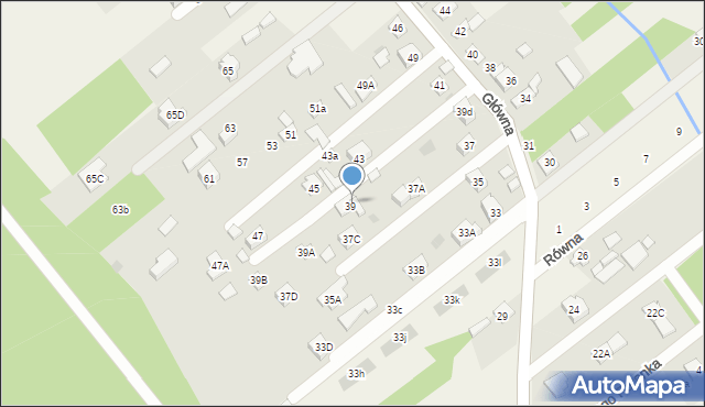 Józefów, Główna, 39f, mapa Józefów