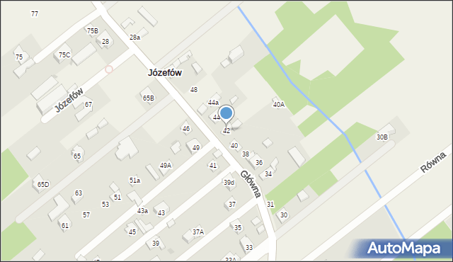 Józefów, Główna, 42, mapa Józefów