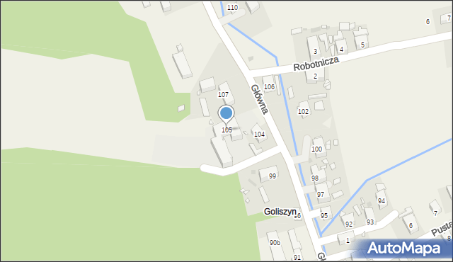 Jugów, Główna, 105, mapa Jugów