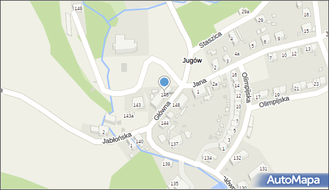Jugów, Główna, 146, mapa Jugów