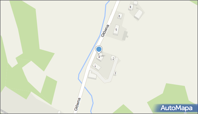 Jugów, Główna, 4, mapa Jugów