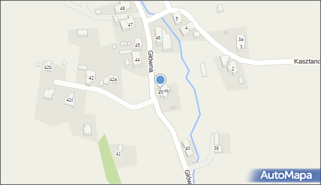 Jugów, Główna, 43, mapa Jugów