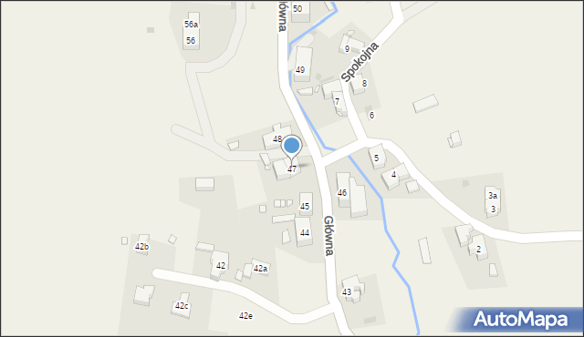 Jugów, Główna, 47, mapa Jugów