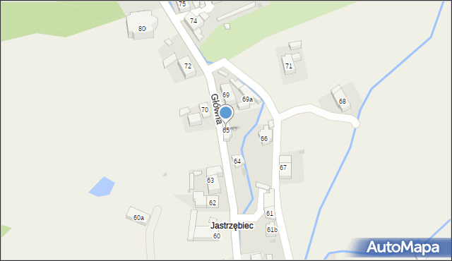Jugów, Główna, 65, mapa Jugów