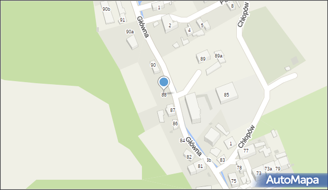 Jugów, Główna, 88, mapa Jugów