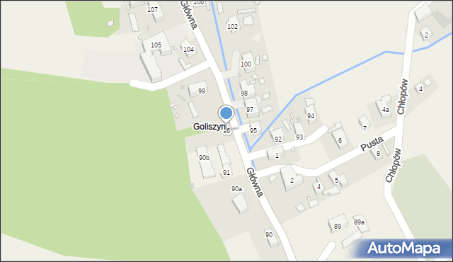 Jugów, Główna, 96, mapa Jugów