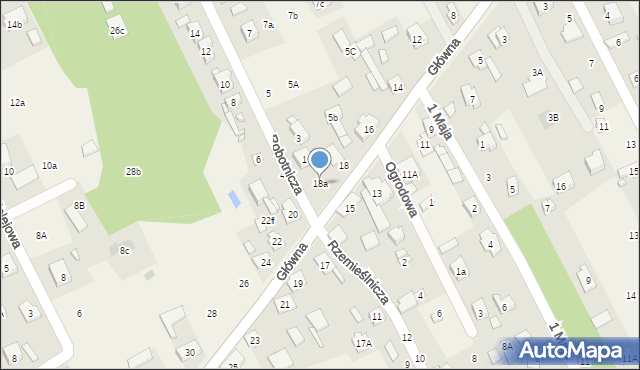 Justynów, Główna, 18a, mapa Justynów