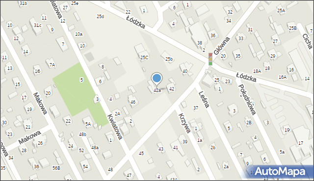 Justynów, Główna, 42a, mapa Justynów