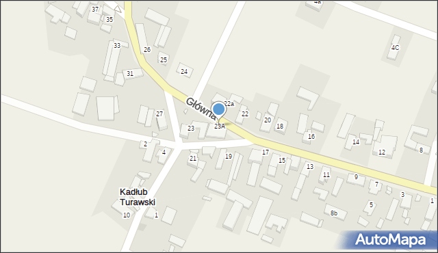 Kadłub Turawski, Główna, 23A, mapa Kadłub Turawski