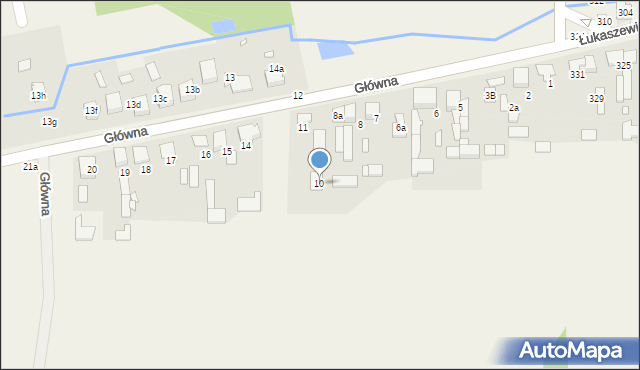 Kalej, Główna, 10, mapa Kalej