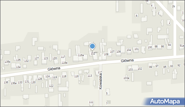 Kalej, Główna, 112, mapa Kalej