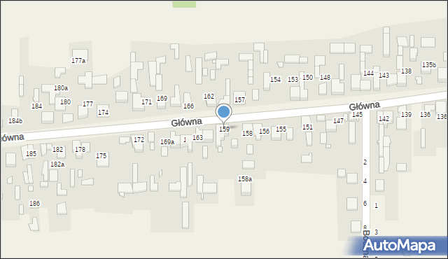 Kalej, Główna, 159, mapa Kalej