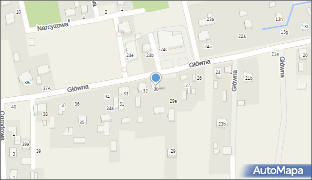 Kalej, Główna, 30, mapa Kalej