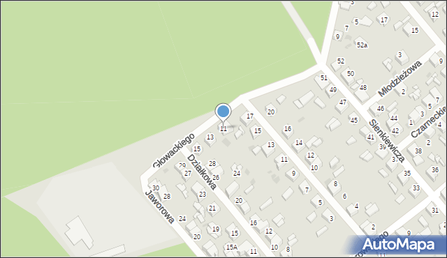 Kalety, Głowackiego, 11, mapa Kalety