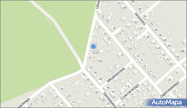 Kalety, Głowackiego, 7, mapa Kalety